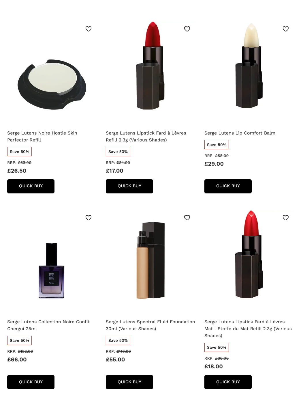 Up to 50% off Serge Lutens at Lookfantastic