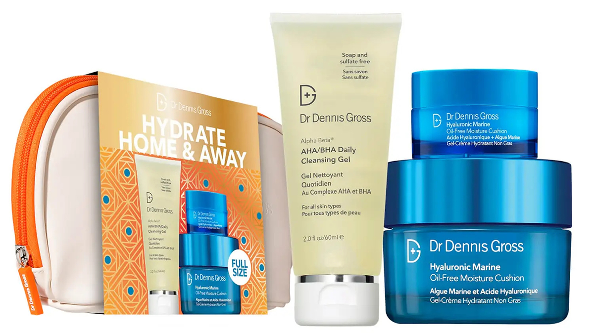 Dr Dennis Gross Skincare Hydrate Home and Away Set