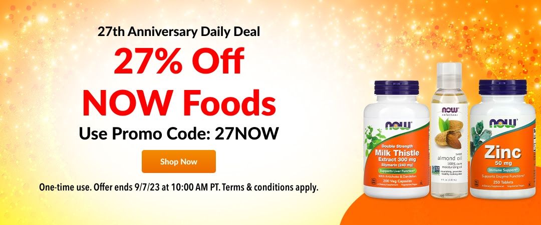 27% off NOW Foods at iHerb