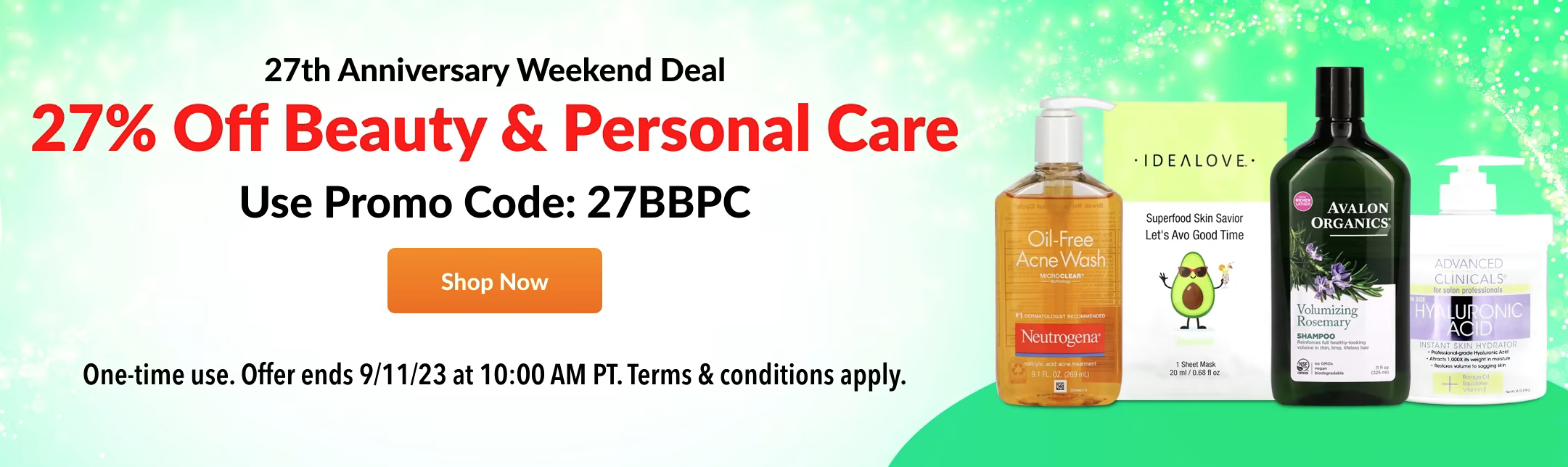 27% off Beauty, Bath & Personal Care Products