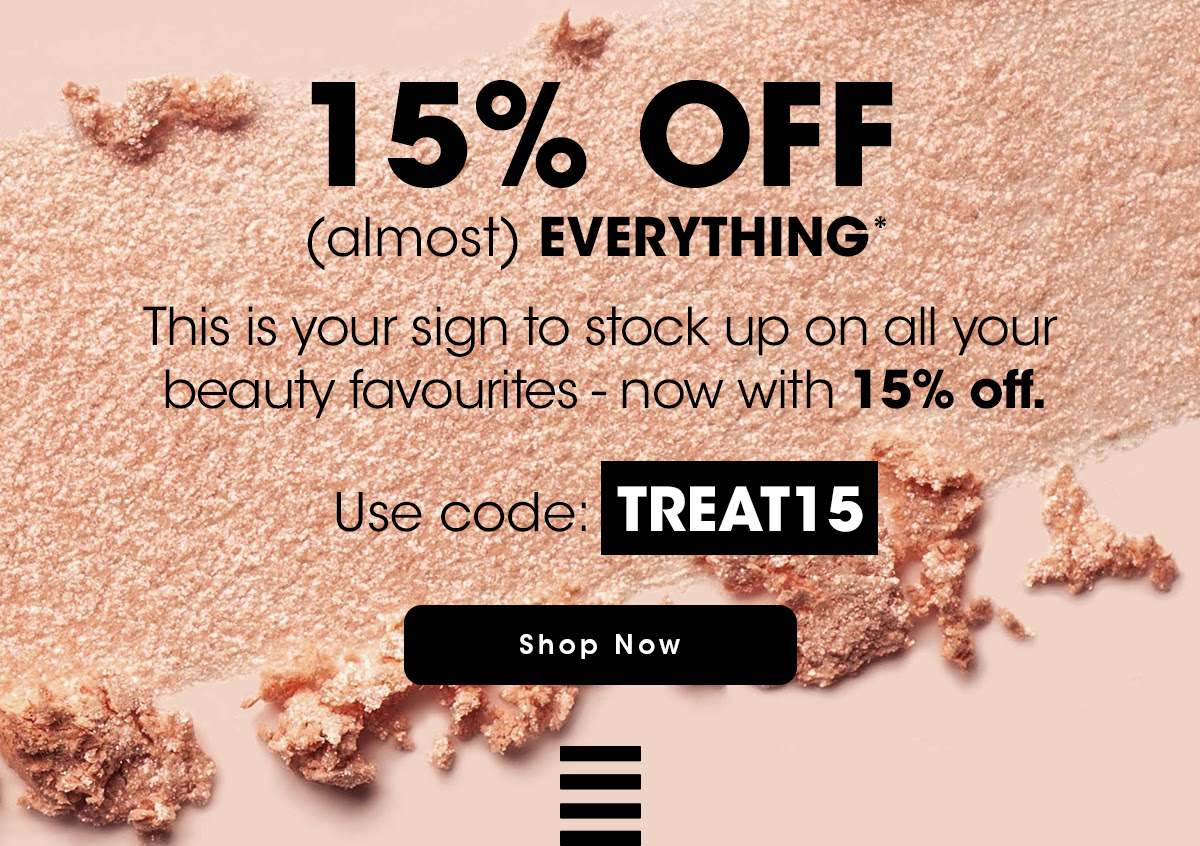 15% off (almost) everything at Sephora UK