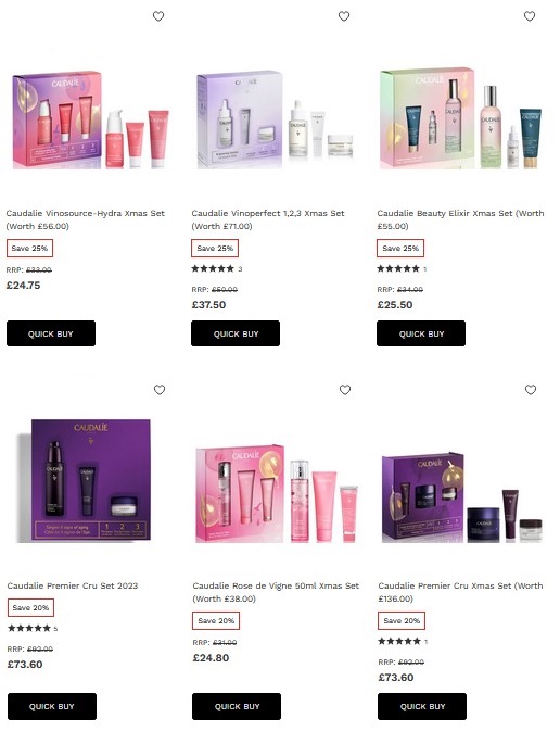 25% off Caudalie Holiday Collection 2023
