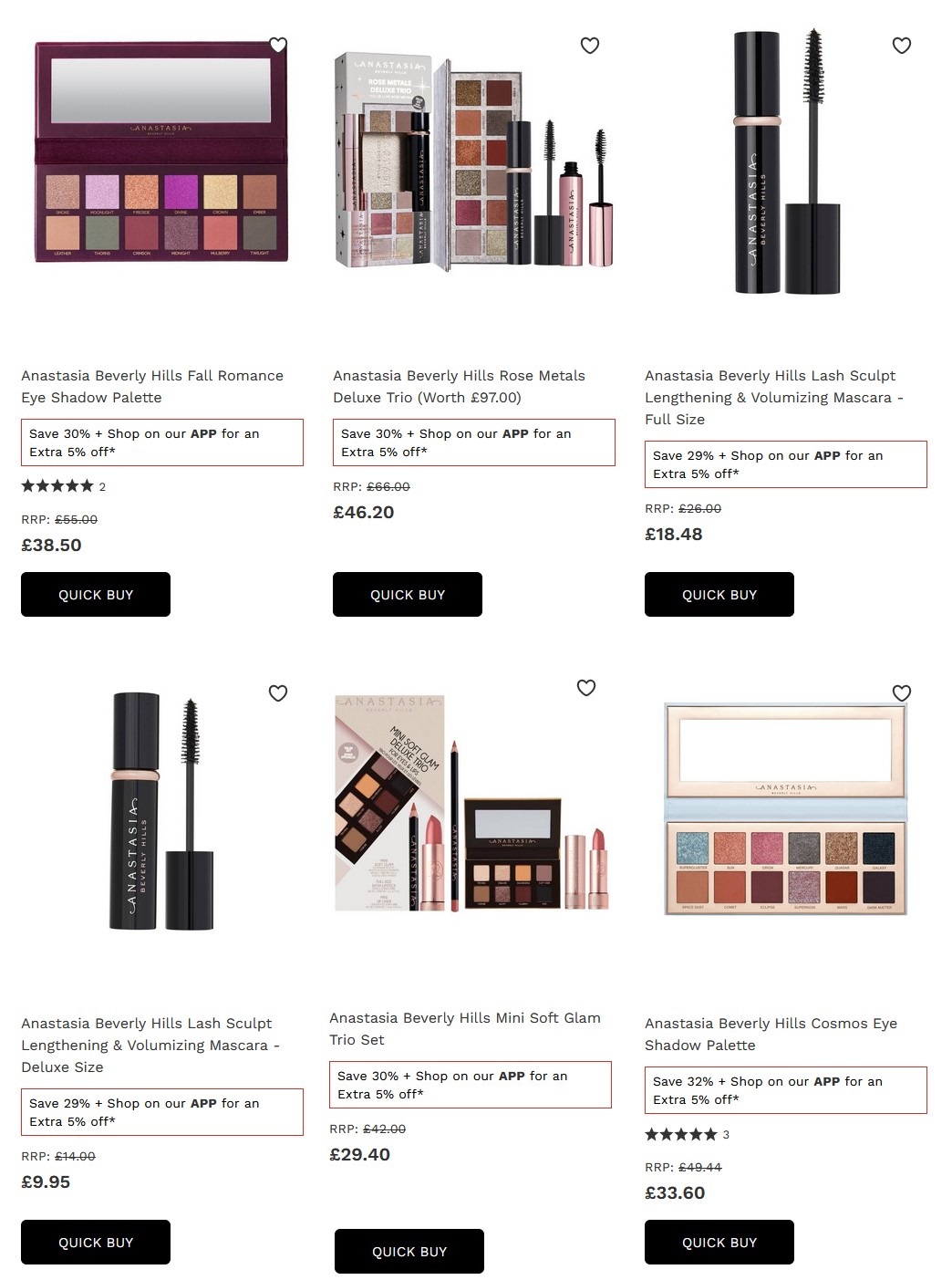Up to 30% off selected Shop All Anastasia Beverly Hills Makeup