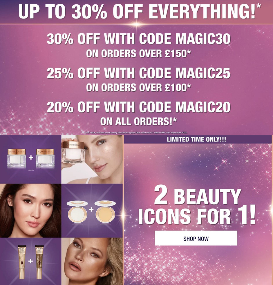 Black Friday offers at Charlotte Tilbury