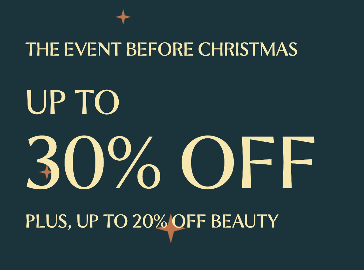 Up to 30% off selected lines at Liberty + up to 20% off beauty