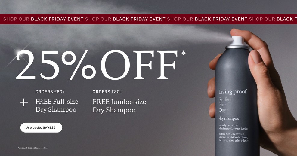 Black Friday at Living Proof: 25% off sitewide