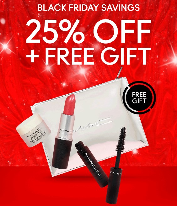 Black Friday at MAC: 25% off sitewide