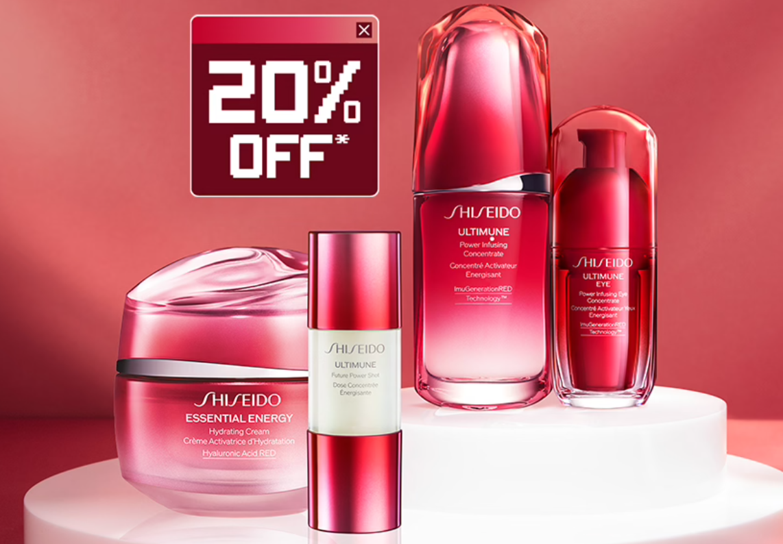 20% off Hydrating Heroes at Shiseido