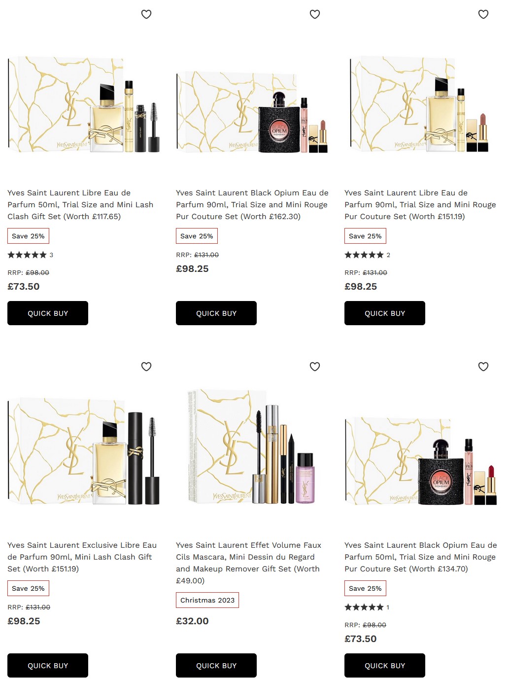 25% off selected YSL Beauty & Fragrance