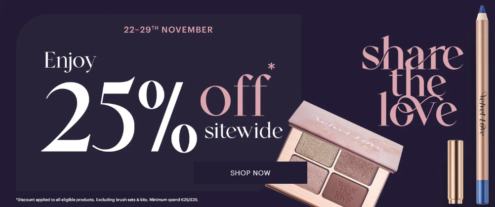 Black Friday at Zoeva: 25% off sitewide.