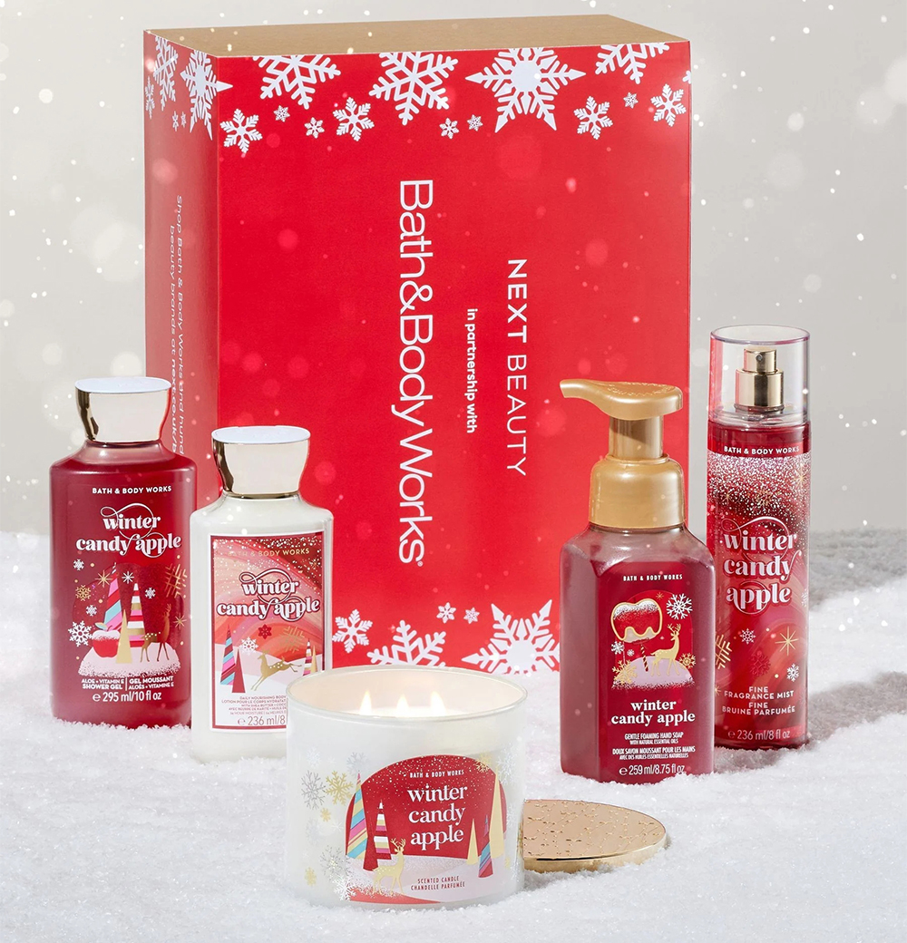 Next x Bath & Body Works Winter Candy Apple Limited Edition Holiday Beauty Box 2023
