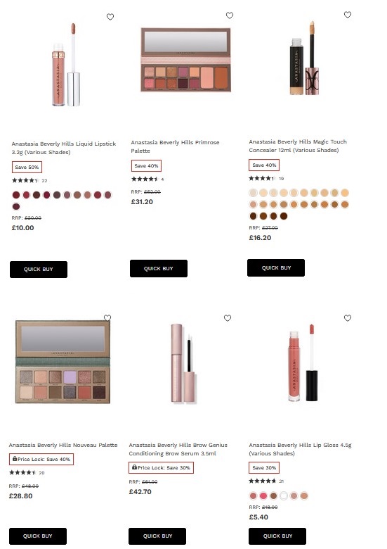 Up to 50% off Anastasia Beverly Hills at Lookfantastic