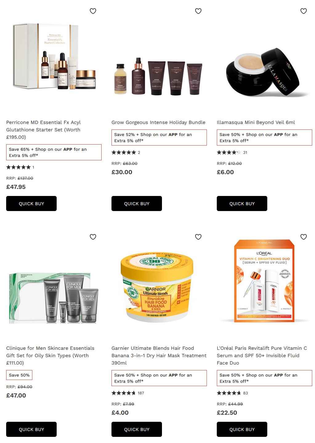 Up to 50% off selected products at Lookfantastic