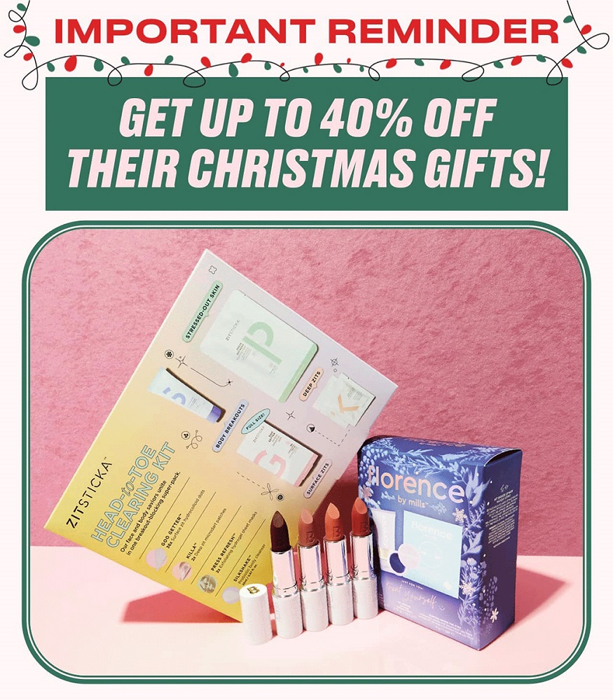 Up to 40% off Christmas Gifts at BEAUTY BAY
