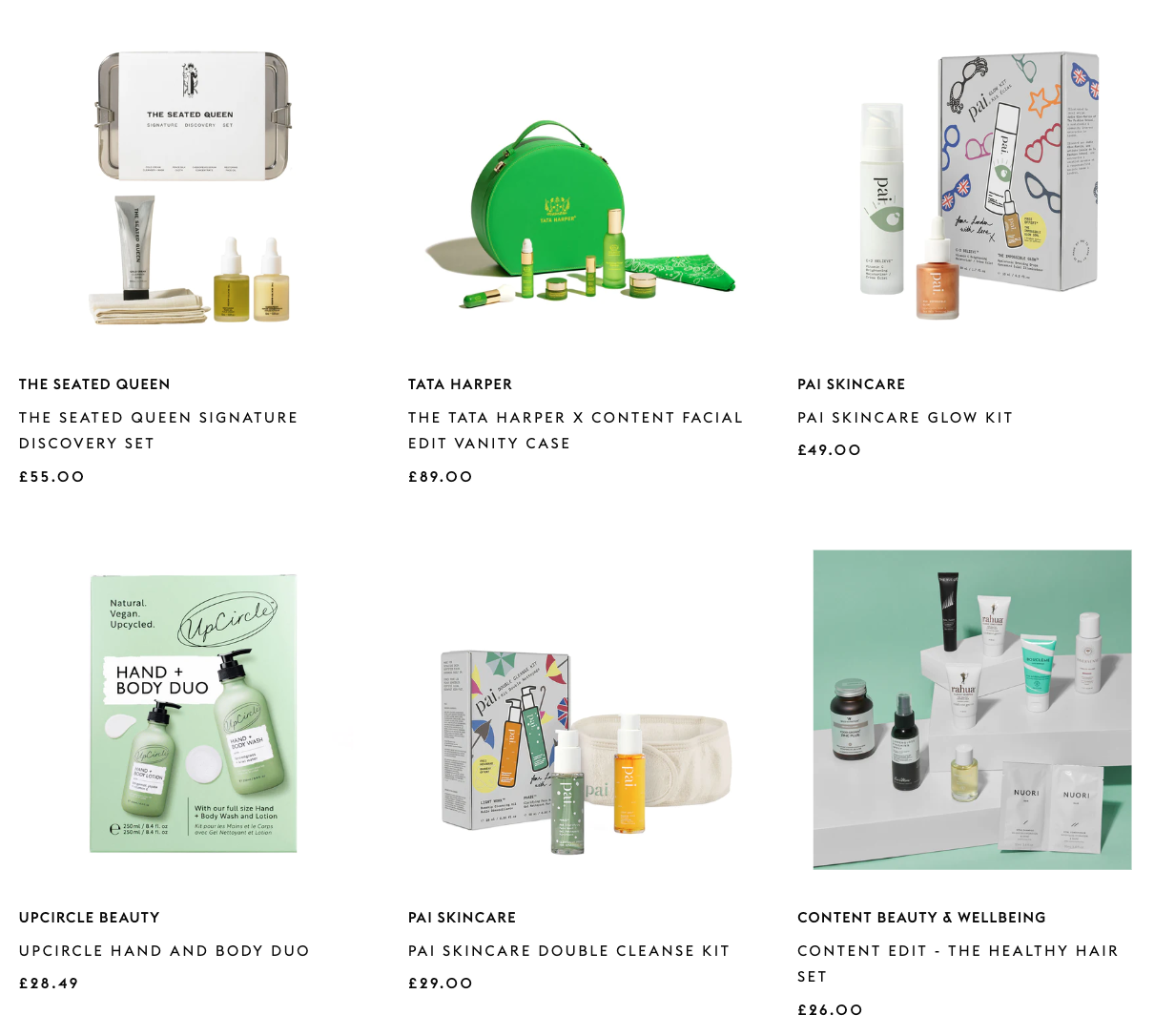 15% off when you purchase two or more gift sets and stocking fillers at Content Beauty & WellBeing