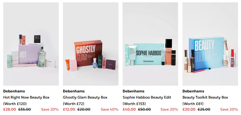Up to 40% off Debenhams Beauty Boxes
