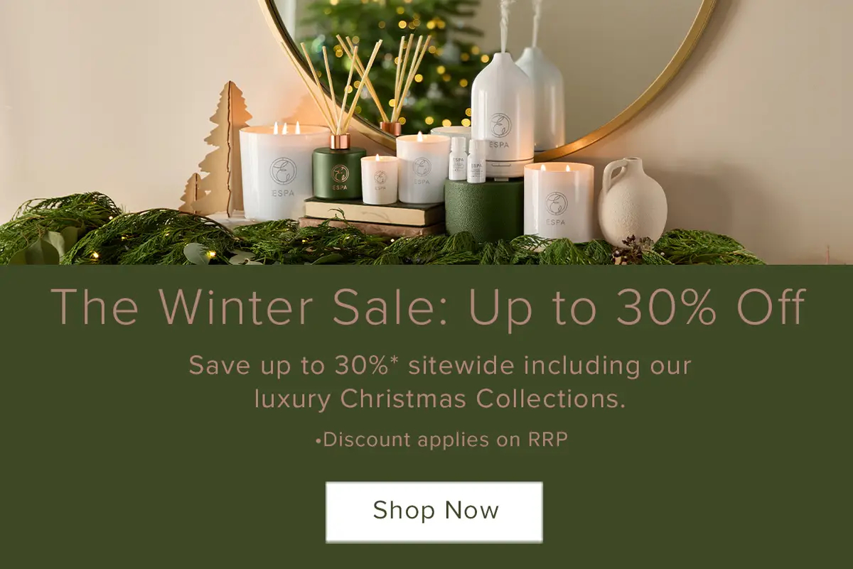 Up to 30% off Winter Sale at ESPA