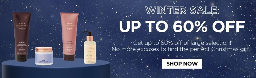 Up to 60% off Winter Sale at Grow Gorgeous