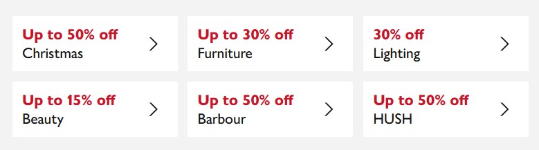Up to 50% off Sale at John Lewis