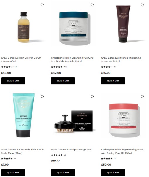 35% off Grow Gorgeous, Christophe Robin, Ameliorate, and more at Lookfantastic