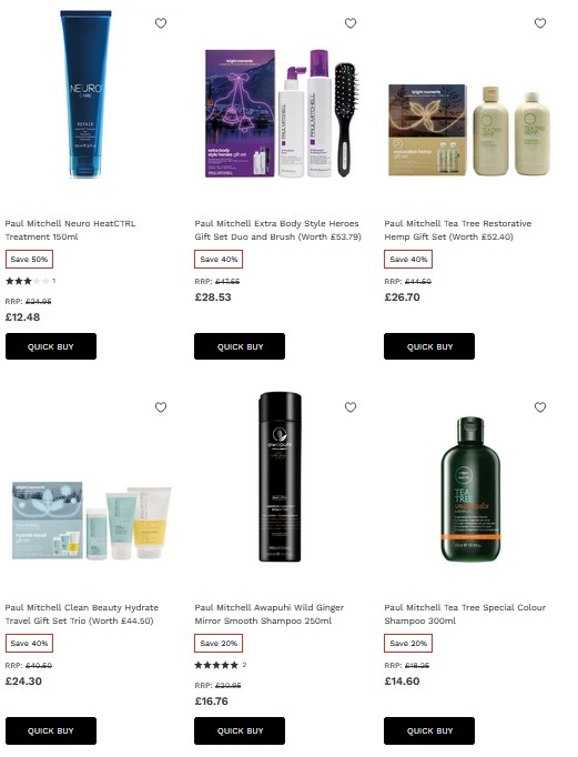 Up to 50% off Paul Mitchell at Lookfantastic