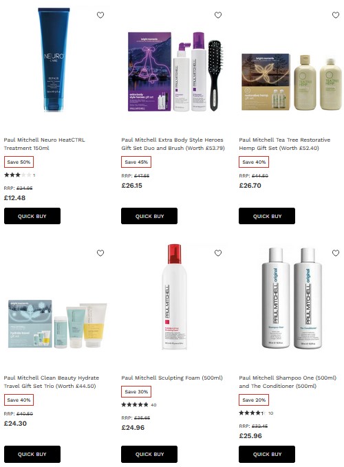 Up to 50% off Paul Mitchell at Lookfantastic