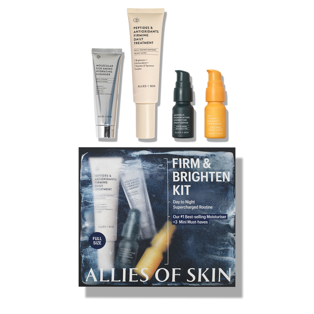 Allies of Skin Firm & Brighten Day To Night Skincare Kit 2023