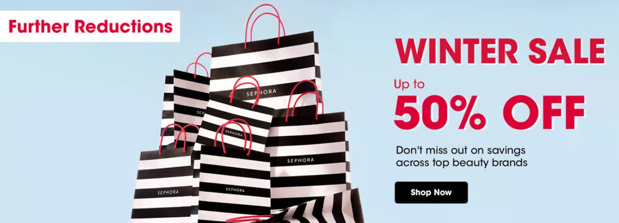 Up to 50% off Sale further reductions at Sephora UK