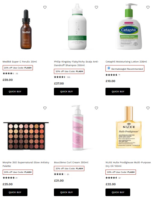 28% off selected Medik8, This Works, Philip Kingsley, Morphe, Coco & Eve, and more at Lookfantastic