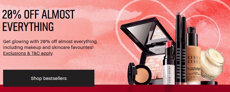 20% off almost everything at Bobbi Brown
