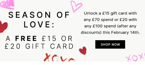 Unlock a £15 gift card with any £70 spend or £20 with any £100 spend at Cult Beauty
