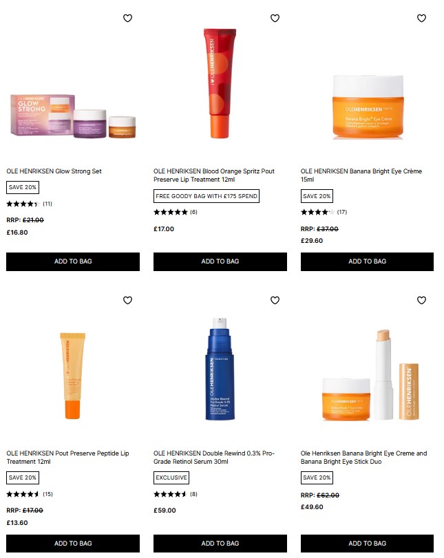 20% off Ole Henriksen at Cult Beauty