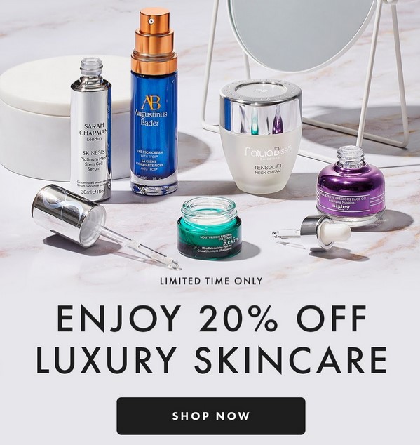 20% off Luxury Skincare at Space NK
