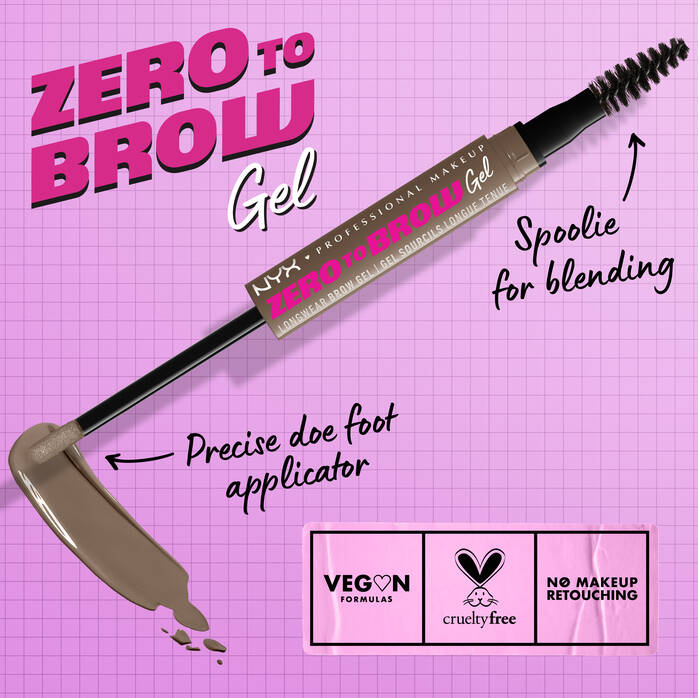 NYX Professional Makeup Zero To Brow Longwear Vegan Tinted Eyebrow Gel