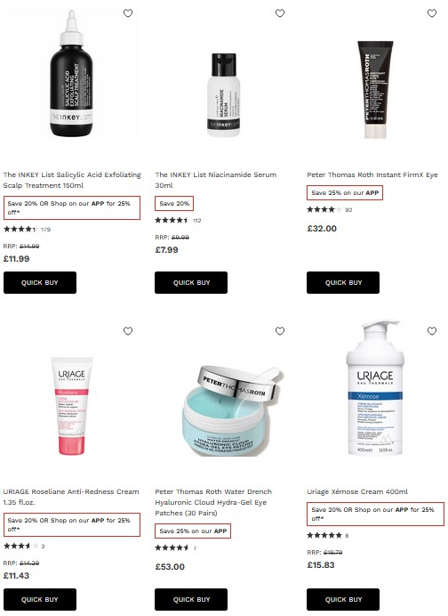 Extra 15% off selected The INKEY List, Uriage, Peter Thomas Roth, and more