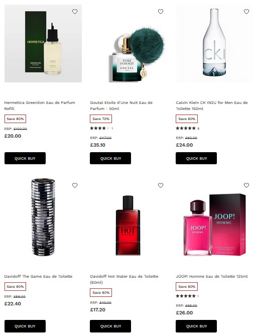Up to 80% off Fragrance at Lookfantastic