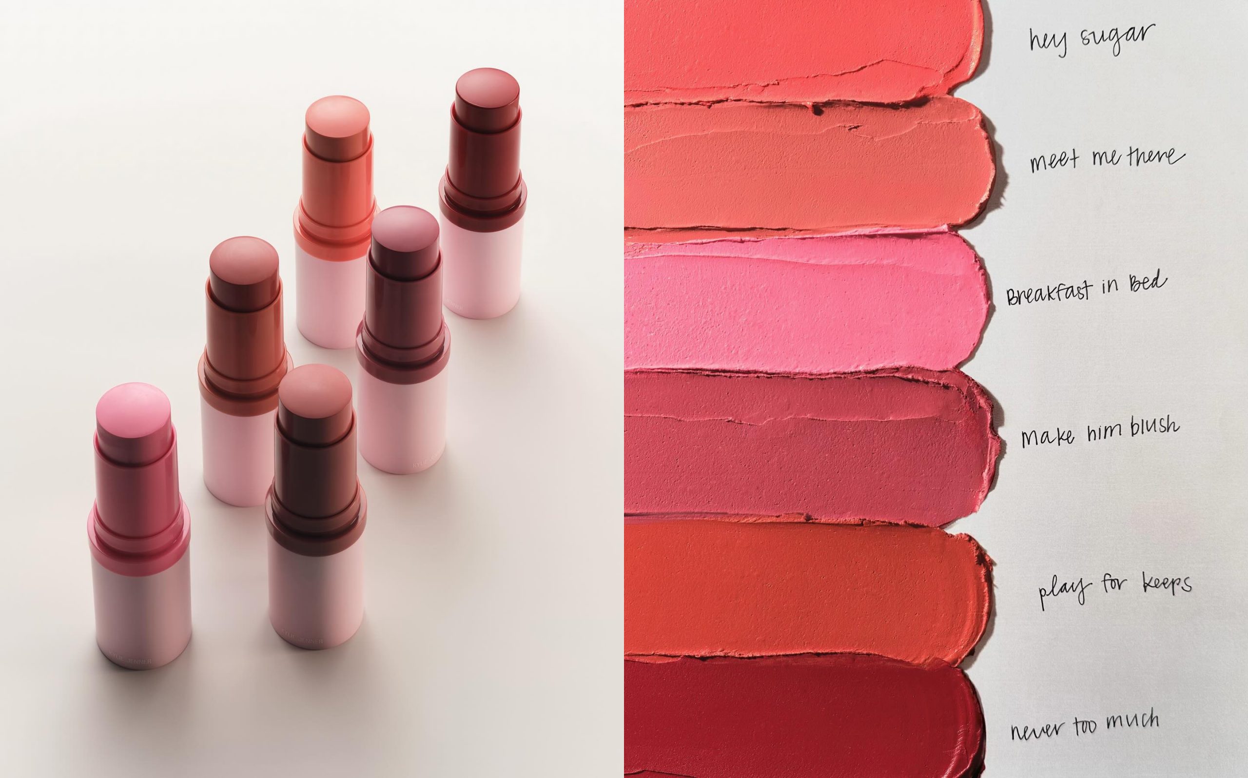 Kylie Cosmetics has announced 6 new shades of powder blush sticks