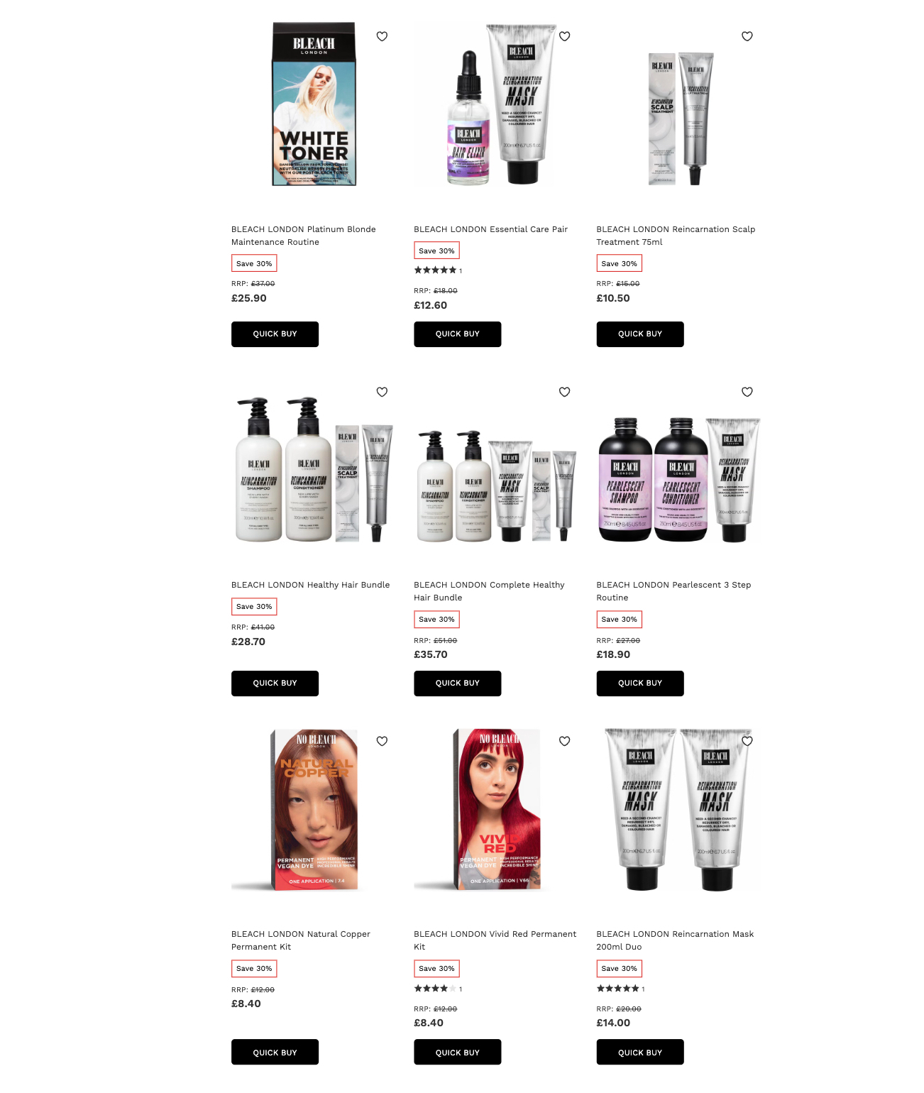 Up to 35% off Bleach London at Lookfantastic