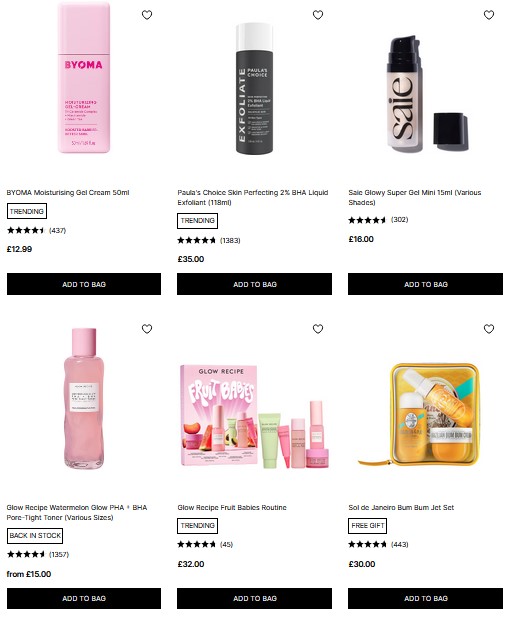 15% off almost everything at Cult Beauty