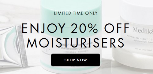 20% off moisturisers at Space NK