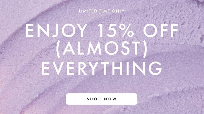15% off almost everything at Space NK