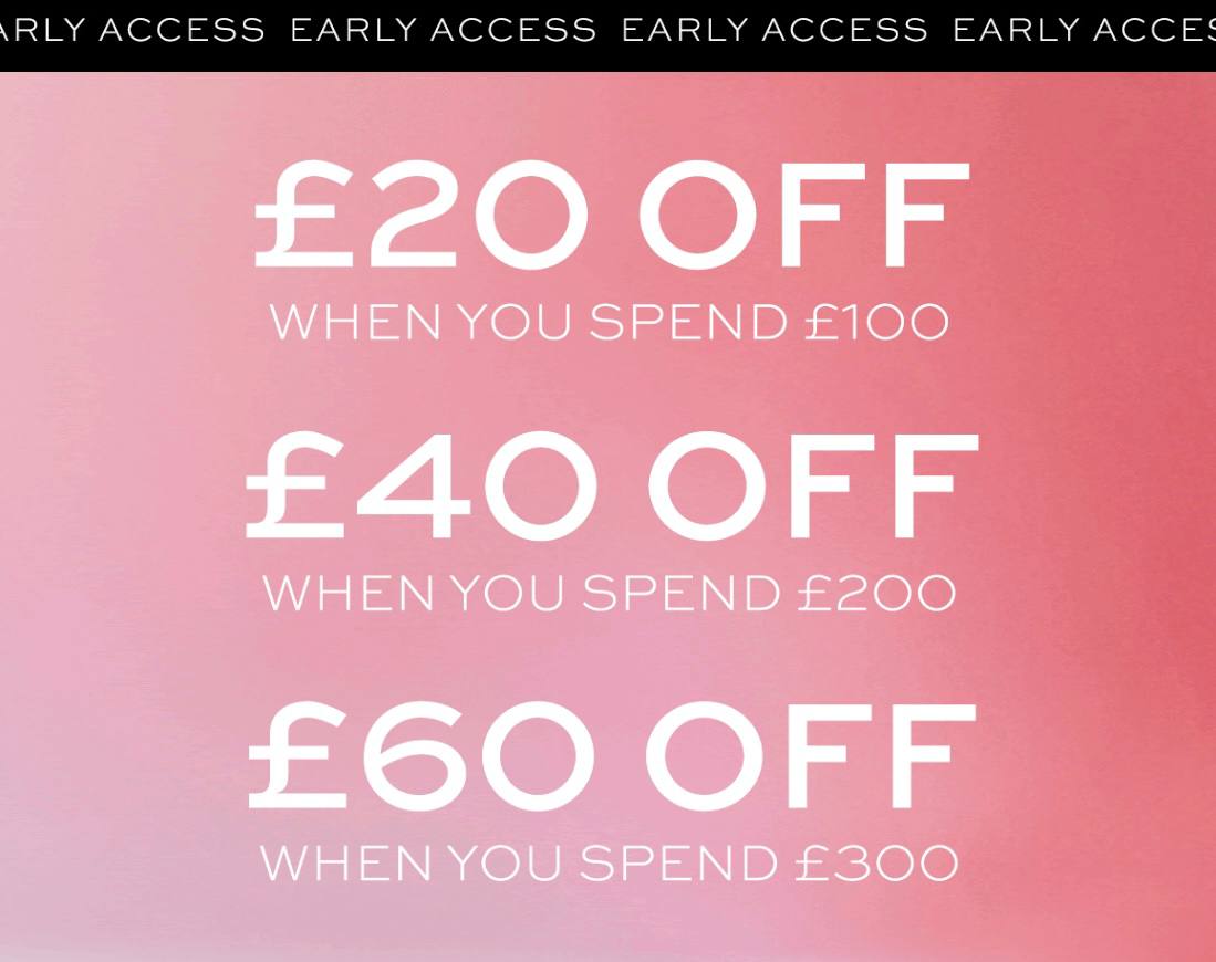 £20 off every £100 spend at Cult Beauty