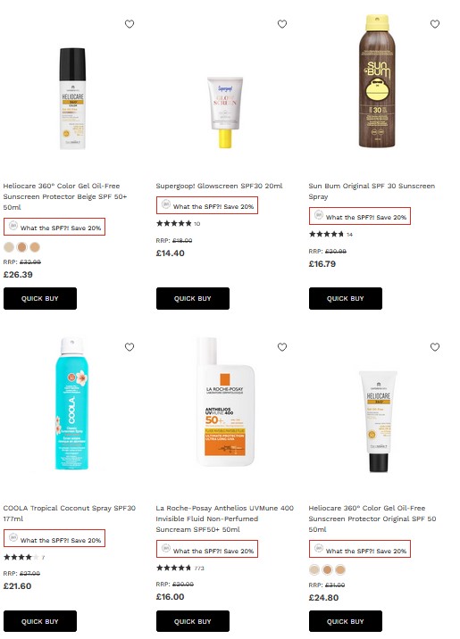 21% off selected Suncare Essentials at Lookfantastic