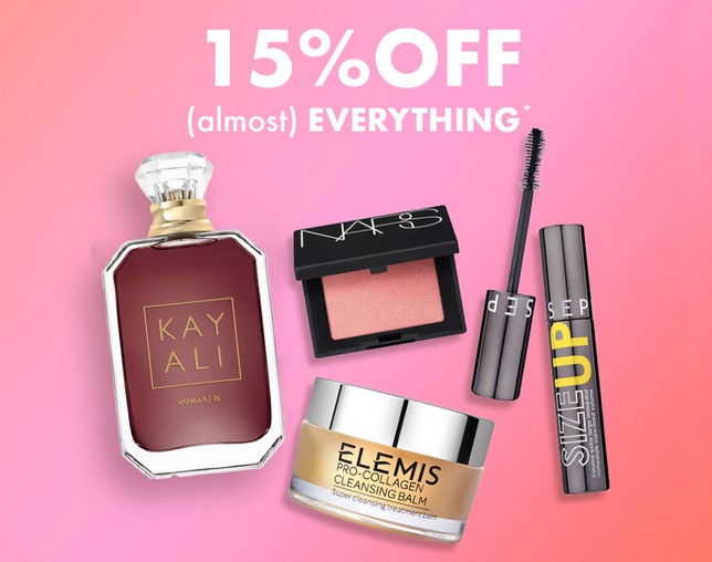 15% off (almost) everything at Sephora UK