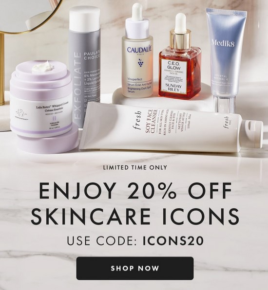 20% selected Skincare at Space NK