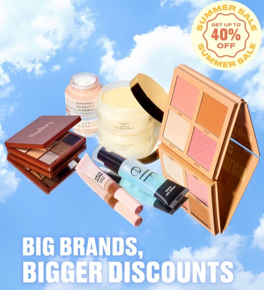 Up to 40% off sale at BEAUTY BAY