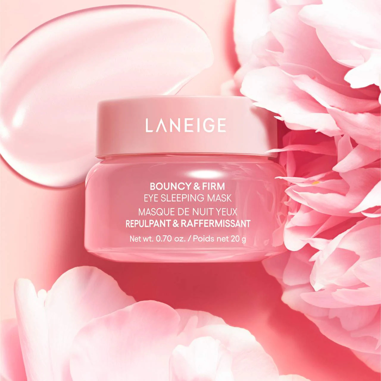 LANEIGE Bouncy & Firm Eye Brightening Sleeping Mask with Peony + Collagen Complex