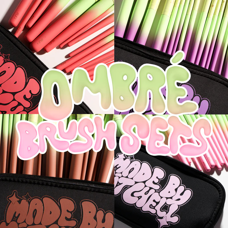 Made By Mitchell 16 Piece Ombre Brush Set & Pouch Made By Mitchell 16 Piece Ombre Brush Set & Pouch