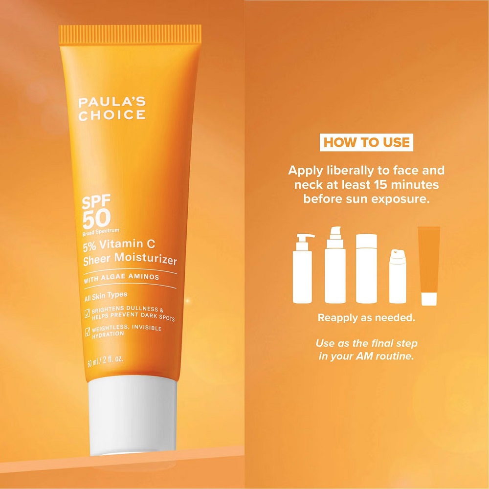 Paula's Choice 5% Vitamin C Sheer Moisturiser SPF 50 Paula's Choice 5% Vitamin C Sheer Moisturiser SPF 50
