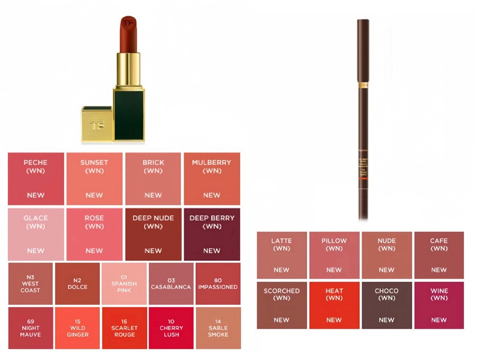 Tom Ford's lipstick and lip liner Tom Ford's lipstick and lip liner